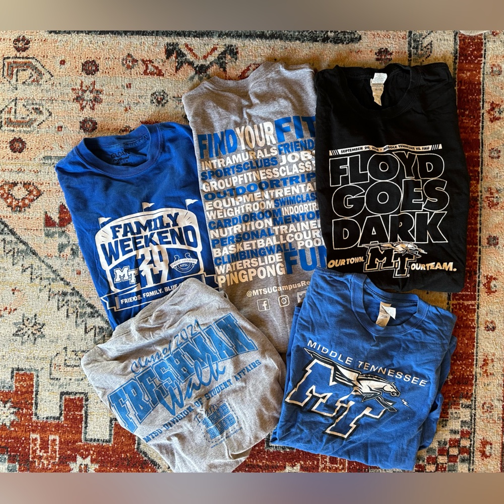 BUNDLE of FIVE Blue Raiders Tees!